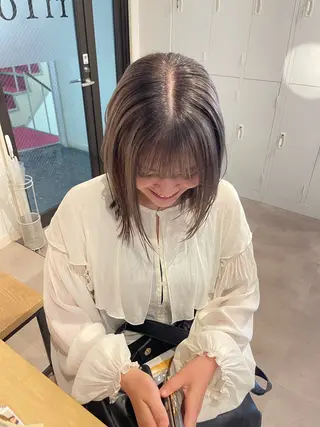 ミディアム maho/ブリーチ ミルクティー四条大宮のヘアスタイル