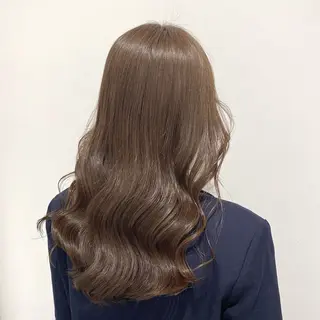 カラー ブリーチなし 透明感カラーのヘアスタイル