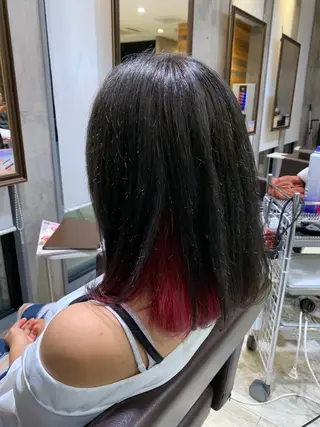 ミディアム カラー パーマ ヘアアレンジ メンズ キッズ ネイル マツエク・マツパ EnBlesS西宮 マンツーマン神道有基のヘアスタイル