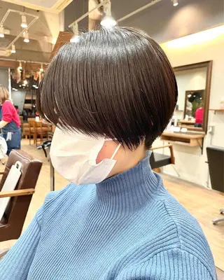 ショート ショート/ボブ/ メンズ/縮毛矯正のヘアスタイル
