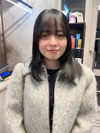 ミディアム カラー 赤み消しカラー/ ナチュラル/トモキのヘアスタイル