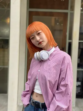 ミディアム カラー 入江 允のヘアスタイル