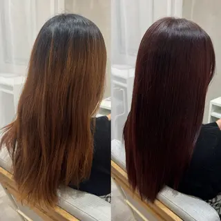 ロング カラー 艶髪/白髪ぼかし ヘッドスパ/大野結菜のヘアスタイル