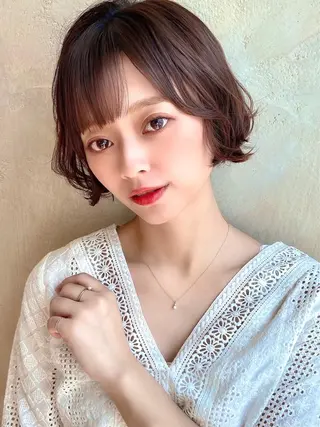 セミロング カラー パーマ ヘアアレンジ 🌈小顔似合わせ SHIHO🌈のヘアスタイル