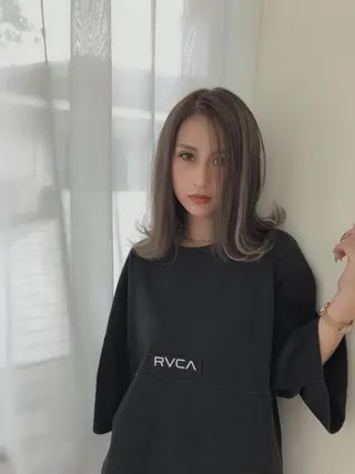 ミディアム カラー 🌙HIZUKI🌙 ハイトーン 艶髪のヘアスタイル