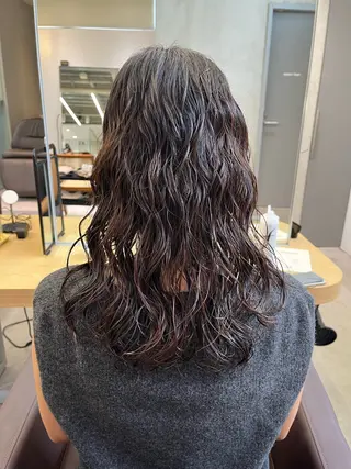 セミロング パーマ 似合わせパーマ/ kazuのヘアスタイル