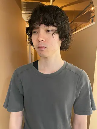 ミディアム パーマ メンズ 💈メンズパーマ& カット💈小林真也のヘアスタイル