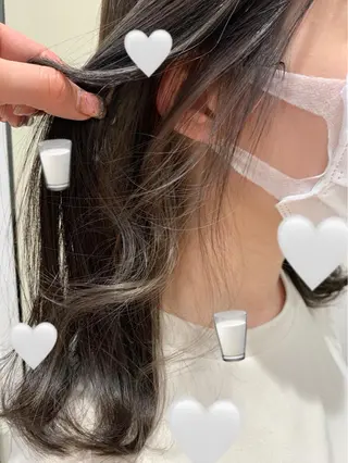 セミロング カラー 新宿駅近♡個室 ♡関口三都季🌜のヘアスタイル