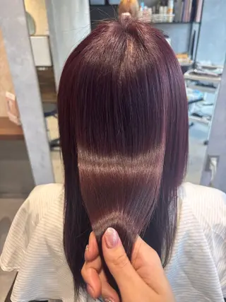 セミロング カラー 💖saki /ハイトーン💖のヘアスタイル
