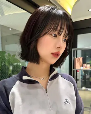 ミディアム けいし🐬ボブ 美髪縮毛矯正のヘアスタイル