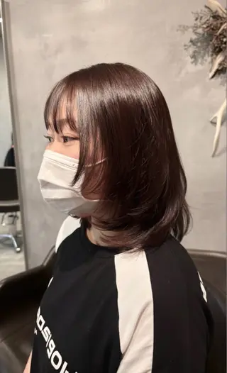 ミディアム 艶カラー🫧/韓国 レイヤー/愛珠🎀のヘアスタイル