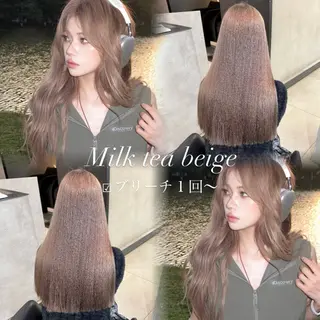 カラー LENA🎀 ハイトーン/エクステのヘアスタイル