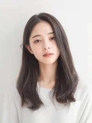 セミロング 大川 結羽のヘアスタイル