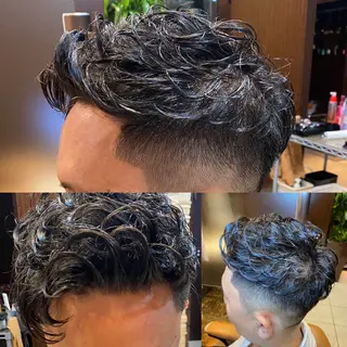 ミディアム 北川 竜也のヘアスタイル