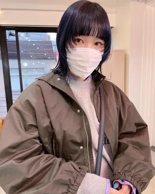 ミディアム カラー パーマ 💖美髪矯正💖 辻未侑のヘアスタイル