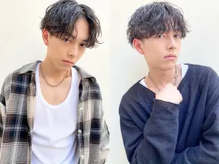 ショート カラー パーマ メンズ モテ髪クリエイター 【成田修平】のヘアスタイル