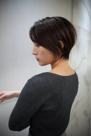 ショート 透明感カラー/伊藤 陸/soigneのヘアスタイル