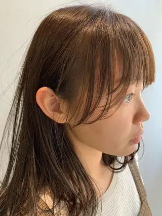 セミロング カラー 怪我のため6月末 復帰予定田中瑞希🍃のヘアスタイル