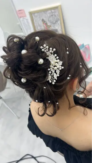 セミロング ヘアアレンジ HairSet Salon Kのヘアスタイル