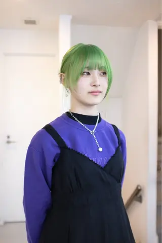 セミロング カラー ヘアアレンジ 🦠デザインカラー/ 魚瀬あおい🦠のヘアスタイル