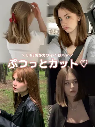 ミディアム 透け感ベージュ🤎 韓国ヘアtakutoのヘアスタイル