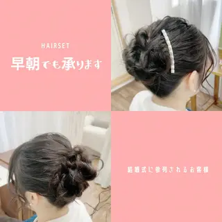 ヘアアレンジ メンズ マツエク・マツパ アイブロウ hair&makeup&eyezone      pati fani所属・ヘアメイク専門店 pati faniのヘアスタイル