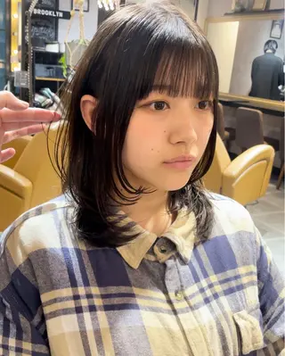 ショート 🫧小顔顔周りカット レイヤー/縮毛/白倉のヘアスタイル