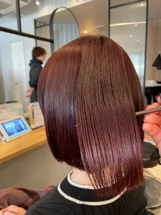 ミディアム カラー 💘韓国レイヤー上 品カラーruru💘のヘアスタイル