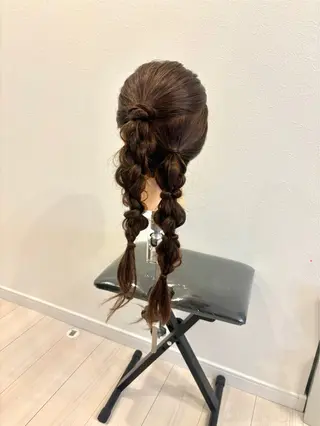 ロング ヘアアレンジ 久力琴音''透明感 カラー''アレンジのヘアスタイル