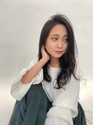 ミディアム 下山 大智のヘアスタイル