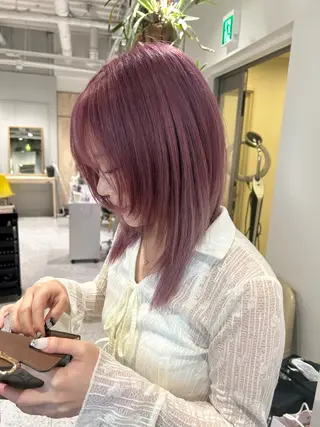 ミディアム hair&eye🎀 /momoKaのヘアスタイル