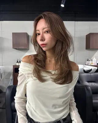 セミロング カラー 松尾太樹 【pia】福岡美容室のヘアスタイル