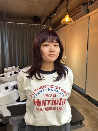 ミディアム カラー さとう あやかのヘアスタイル