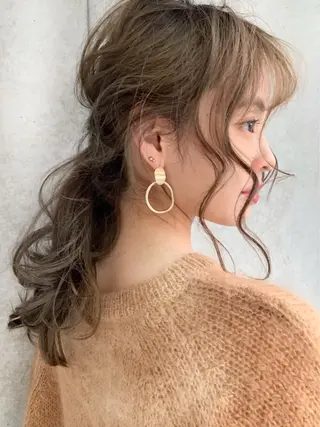 セミロング カラー 赤み消し韓国ヘア レイヤー縮毛🤍渡邉のヘアスタイル