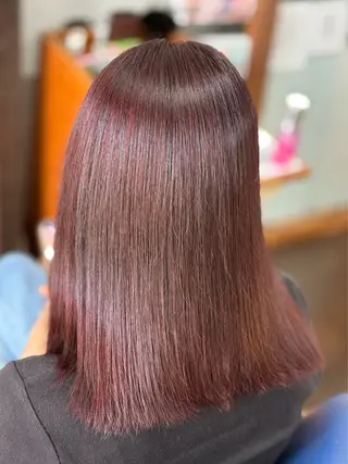 セミロング カラー 山本 健生のヘアスタイル