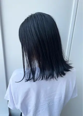 ミディアム 髪質改善 赤み消しカラー山本のヘアスタイル