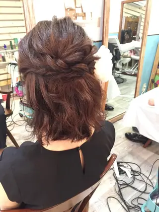 ミディアム ヘアアレンジ 早朝✨ヘアセット 着付け/清水玲歌のヘアスタイル