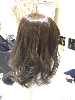 ミディアム カラー パーマ 【店長】木内 千晶のヘアスタイル