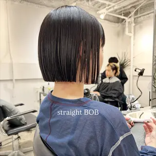 ショート パーマ 切りっぱなしBOB 職人💜Anzuのヘアスタイル