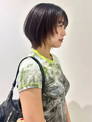 ショート カラー 👔ボブ﹨髪質改善 ストレート🩳ももかのヘアスタイル
