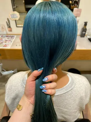 セミロング カラー Kana 🍋 ハイトーン【高円寺】のヘアスタイル