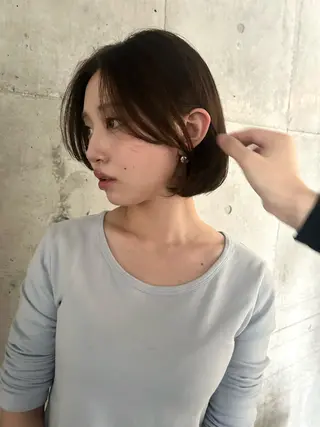 ショート カラー 韓国ボブ/レイヤー ボブ/ EMIRIのヘアスタイル