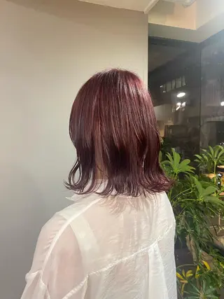 ミディアム カラー ヘアアレンジ ボブ /ニュアンス/ satomi🧸💖のヘアスタイル