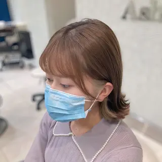 セミロング カラー 髪質改善 カミムラのヘアスタイル