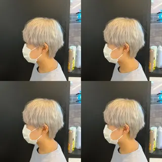 ショート カラー ✨縮毛矯正✖︎顔周り レイヤー✨ナカムラのヘアスタイル