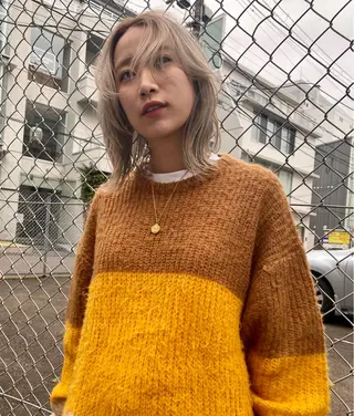 セミロング 宮腰 瑠果のヘアスタイル