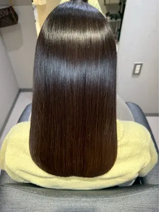 ロング カラー 髪質改善韓国コテ巻き パーマ/城井友輔のヘアスタイル