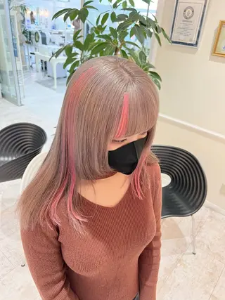 セミロング カラー 🍏すがの みき🍏のヘアスタイル