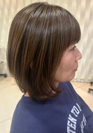 ミディアム カラー イーストハムネオ高木 亮人🌿のヘアスタイル