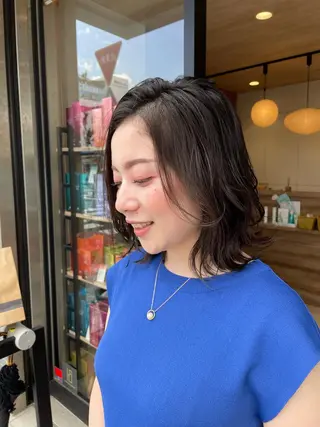 ミディアム カラー 似合わせ レイヤー須川のヘアスタイル